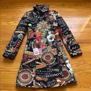 Gorgeous eclectic Desigual pea coat jacket